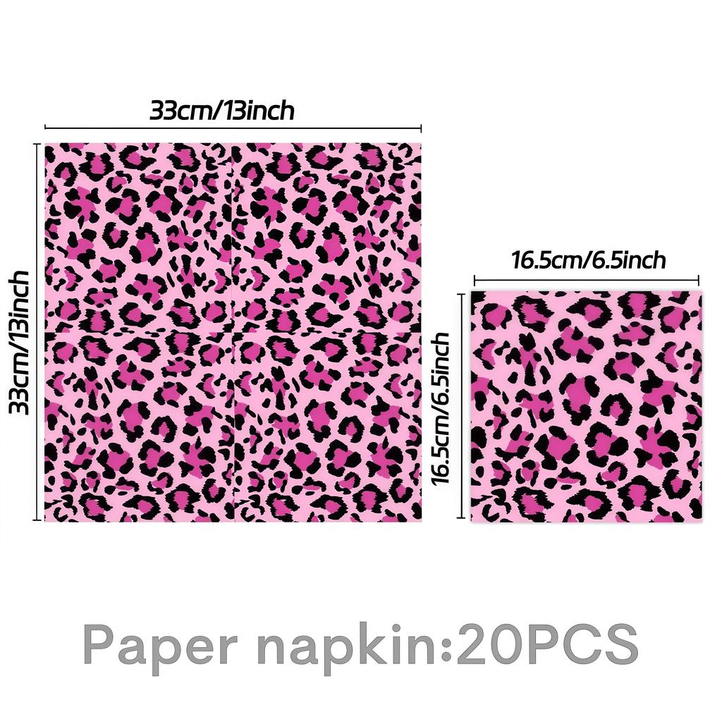 Rosa Leopard Geburtstagsparty Dekoration Tier Leopard Thema Geschirr Becher Teller Banner Ballons Geburtstagsparty Zubehör Geschenke