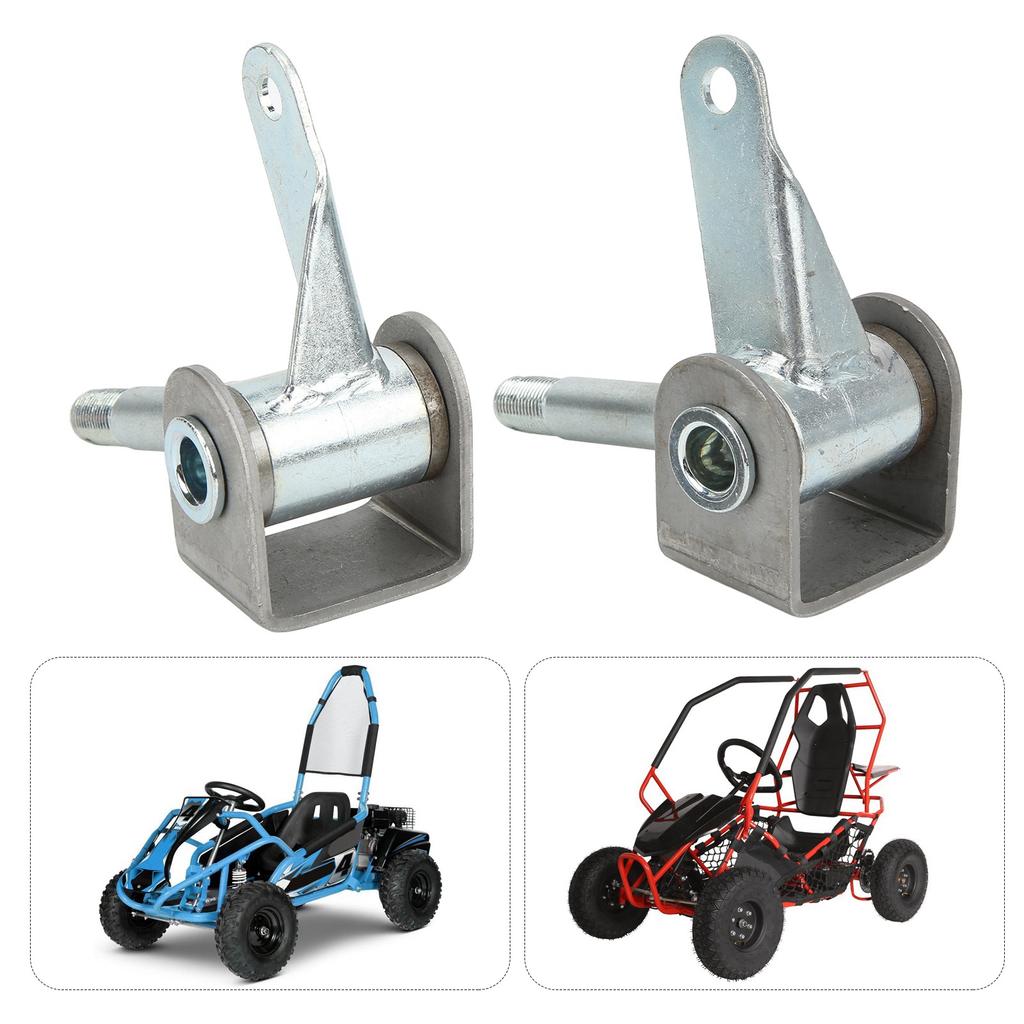 1 pereche M16 articulații de direcție față, dreapta stânga, set de suporturi pentru ax din aliaj de oțel, potrivite pentru Go Kart 110cc, 125cc, 150cc, 200cc, 250cc