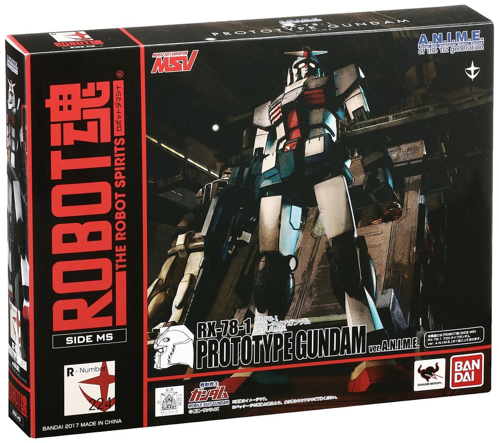 TAMASHII NATIONS ROBOT Spirits Mobile Suit Gundam Prototyp Gundam 125mm malowana ruchoma figurka [SIDE MS] RX-78-1 wer.. ANIME. Około. ABS i PCV