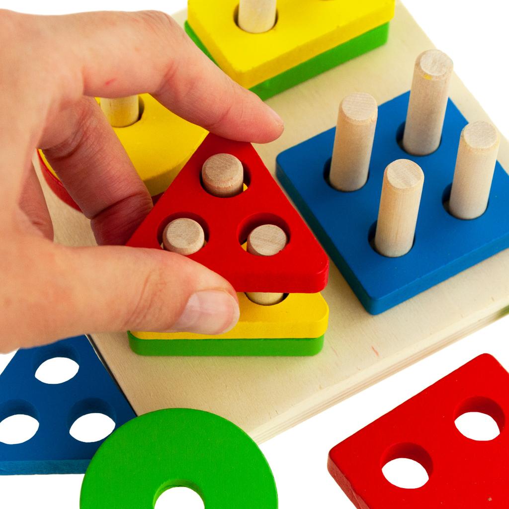 TG50018 WOODEN SHAPES TOY Sorter Puzzle Blocks