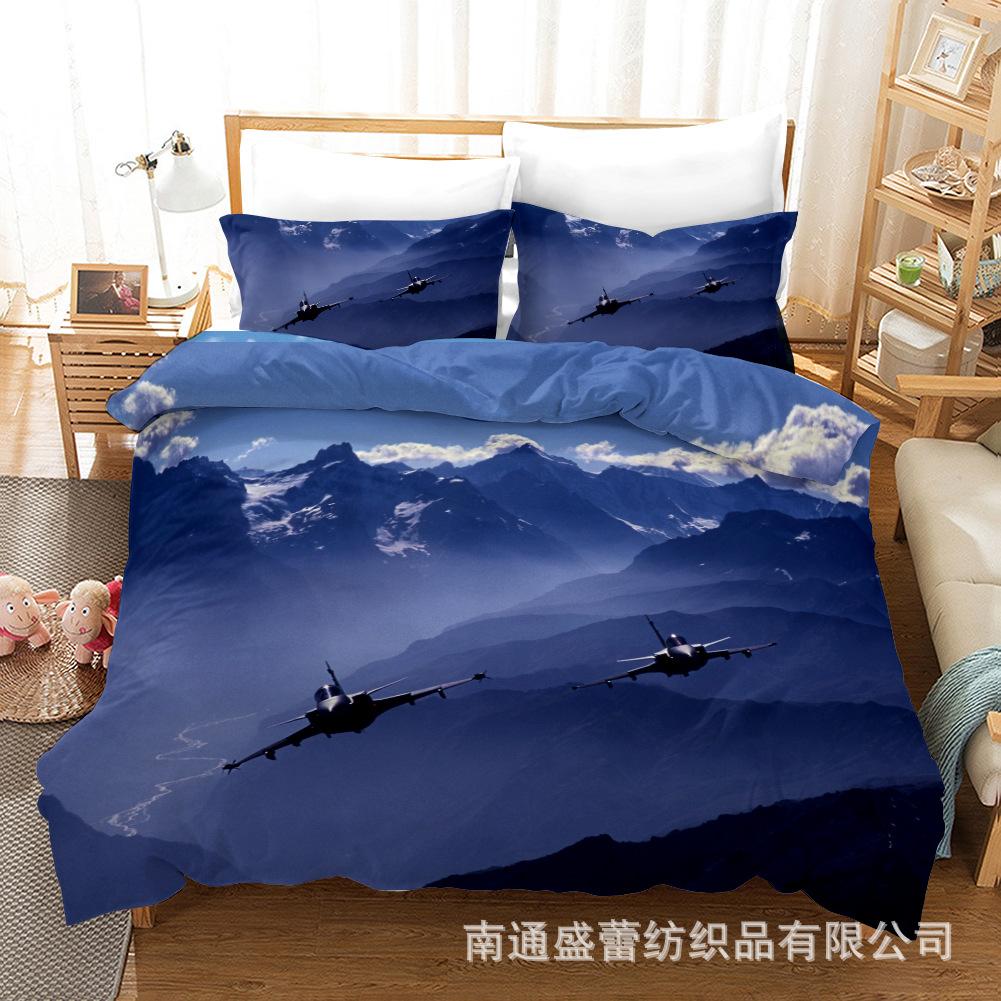 3D Fighter Three-Piece Bedding Home Textile Quilt Cover Four-Piece Children'S Bedding