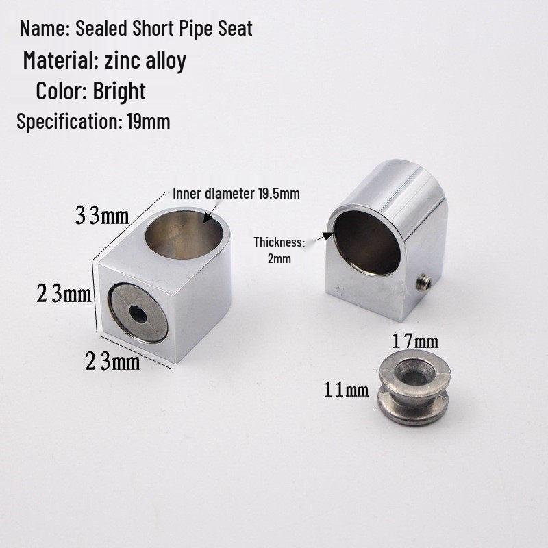 Chrome-Plated Wardrobe Pipe Holder for Clothes and Towel Rods