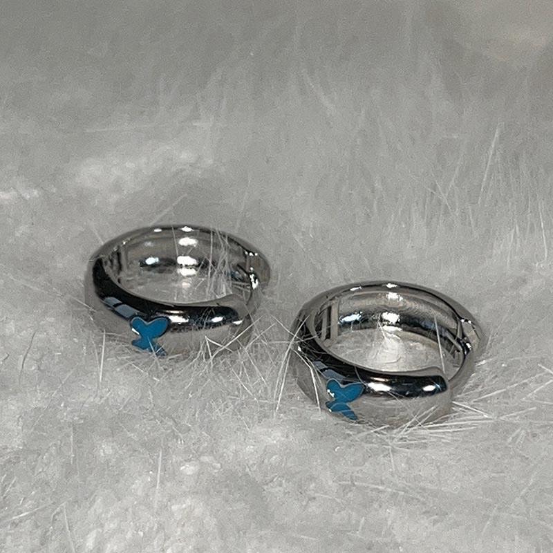 

Винтажные женские серьги-кольца из серебряного металла с цветным покрытием
