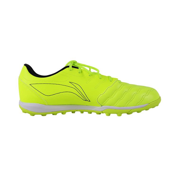 Li Ning TF Turf Cushioning Slip Resistant Abrasion Resistant Soccer Shoes Men's Neon Green YSTU003-4