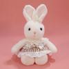 Plush Rabbit Toy With Dress And Bow Decoration For Girls
