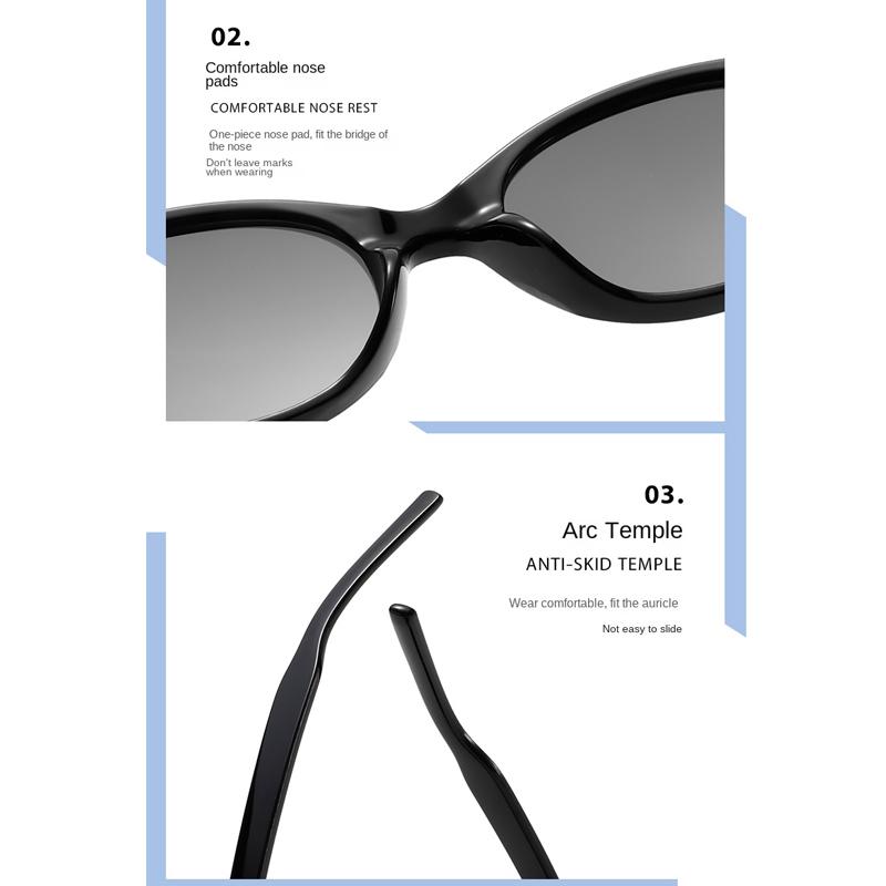 Retro Oval Small Frame Sunglasses For Women Men Fashion Rice Nail Cat Eye Glasses Outdoor UV Protection