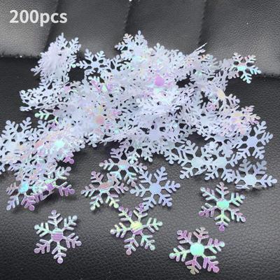 2-3 cm plastica artificiale neve bianca fiocchi di neve decorazioni dipendenti dall'albero di Natale decorazione natalizia per la casa