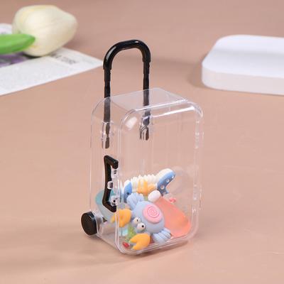 1 ks Mini vozík Batožina Na ukladanie Bábika Kabelka Oblečenie pre bábiky Topánky Šperky Plastový Malý kufrík Box Dekorácia pre domček pre bábiky