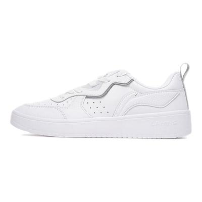 Li Ning Série Mode Sportive Tendance Légère Chaussures de Skate Basse Polyvalentes Élégantes Confortables Antidérapantes Durables Unisexes Baskets Blanc AGCV031-1