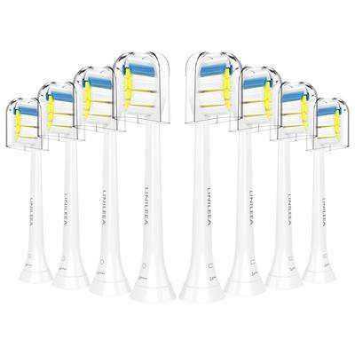 LINILEEA Ersatzbürste für elektrische Zahnbürste, kompatibel mit Philips Sonicare, kompatible Bürste, Regular (8 Stück)