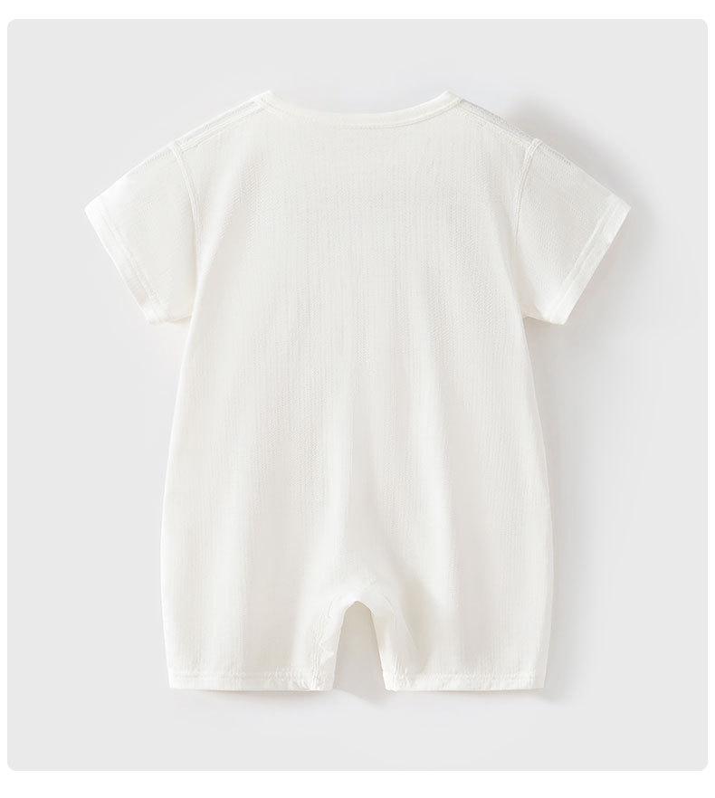 Baby Summer Short Sleeve Romper: Breathable, Soft, Tagless Pajamas