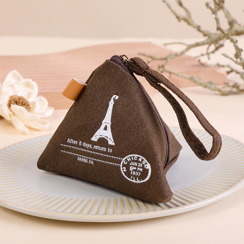 Zongzi Canvas Coin Purse - Cute Retro Korean Wallet & Key Holder Gift