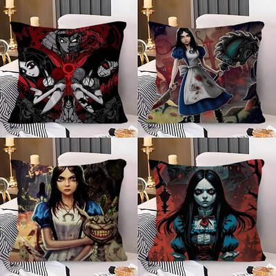 Game A-Alice Madness Returns 45*45cm Cushion Cover Pillow Cover Decor Pillowcase Home Pillowcase For Couch Pillow