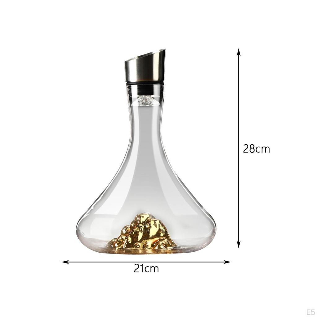 Champagne Dispenser Red Wine Carafe Hand Blown Glass Drinkware Made Aerator