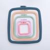 Set di Telaio per Ricamo Quadrato Off-White Colore Caramella ABS - Varie Misure