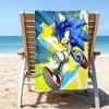 1pc Sonic6 Beach Towel, Beach and Seaside Swimming Pool Equipment, Fashion Pattern, Rectangular, Travel Essentials