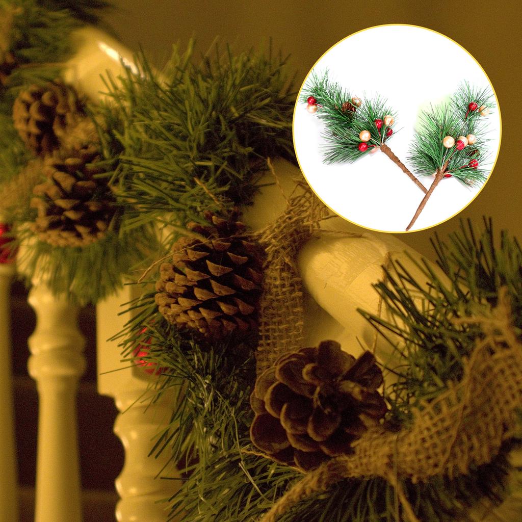Artificial Pine Pick Greenery Artificial Pine Needles Branches Garland for Home Garden Decoration