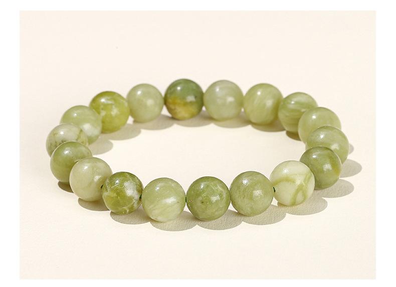8mm natural jade bracelet, fashionable and fresh style, niche design, single-ring round bead jewelry for girls