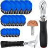 33PCS Tire Repair Patch Tools Tire Patch Kit, 30PCS Tire Patches(32Mm/ 42Mm/ 58Mm With Tire Patch Roller, Tire Repair Buffing Wheel, Tire Inner Liner