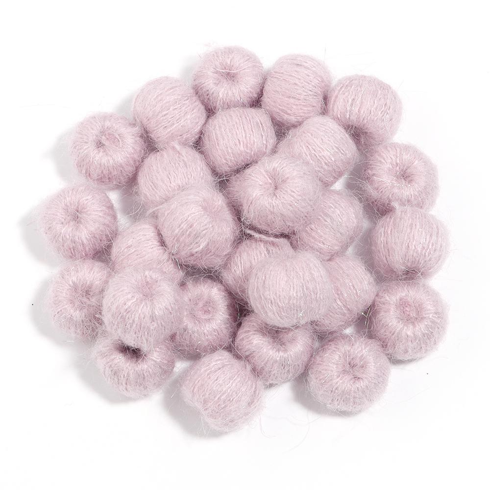 10pcs Plush Mohair Ball Beads Colorful Soft Pompom Beads For DIY Jewelry Making Handmade Clothing Earrings Decor Accessories