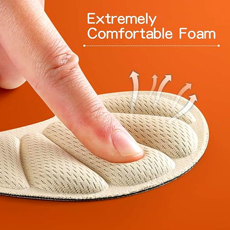 Klebe Fersenpolster Geeignet für zu große Schuhe, Übergröße Stiefel, Fersen-Grip-Einlagen Zur Verbesserung des Schuhsitzes, 4 Stück Beige+4 Stück Beige