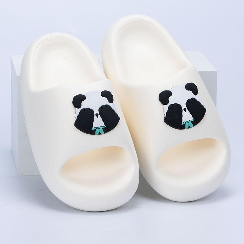 fashion Panda Thick Platform Cloud Slippers Women 2024 Summer Beach Non Slip Eva Flip Flops Woman Indoor Home Bathroom Slides Sandals