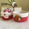 Cute Table Organizers Desktop Decorative Basket Christmas Woven Storage Cotton Rope Theme Organizer Handmade Fabric