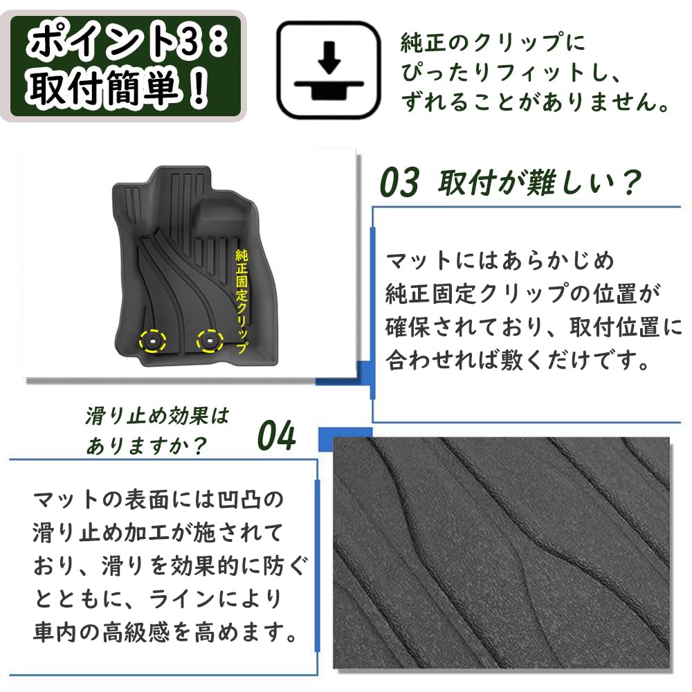 KOKATO Floor Mats for Subaru Forester SL Series 2025 TPE Floor Mats for Rear and Second Row Seats and Easy Installation Custom Interior Parts and