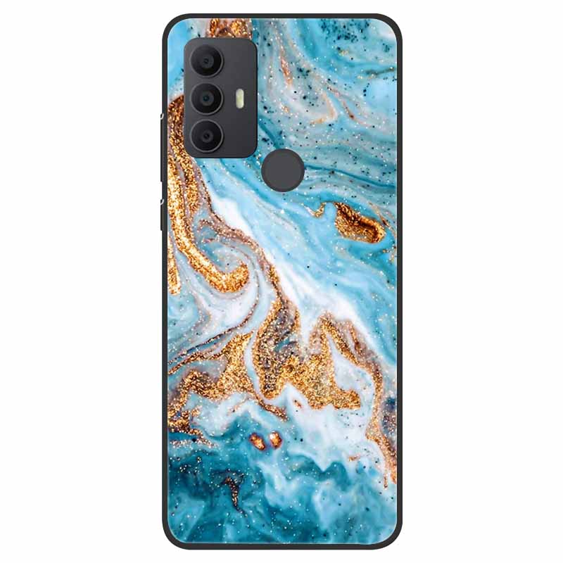 For TCL 30 SE Case Silicone Starry Space TPU Soft Back Cases For TCL 305 Cover Marble Painted for TCL 30SE TCL305 Fashion Bags