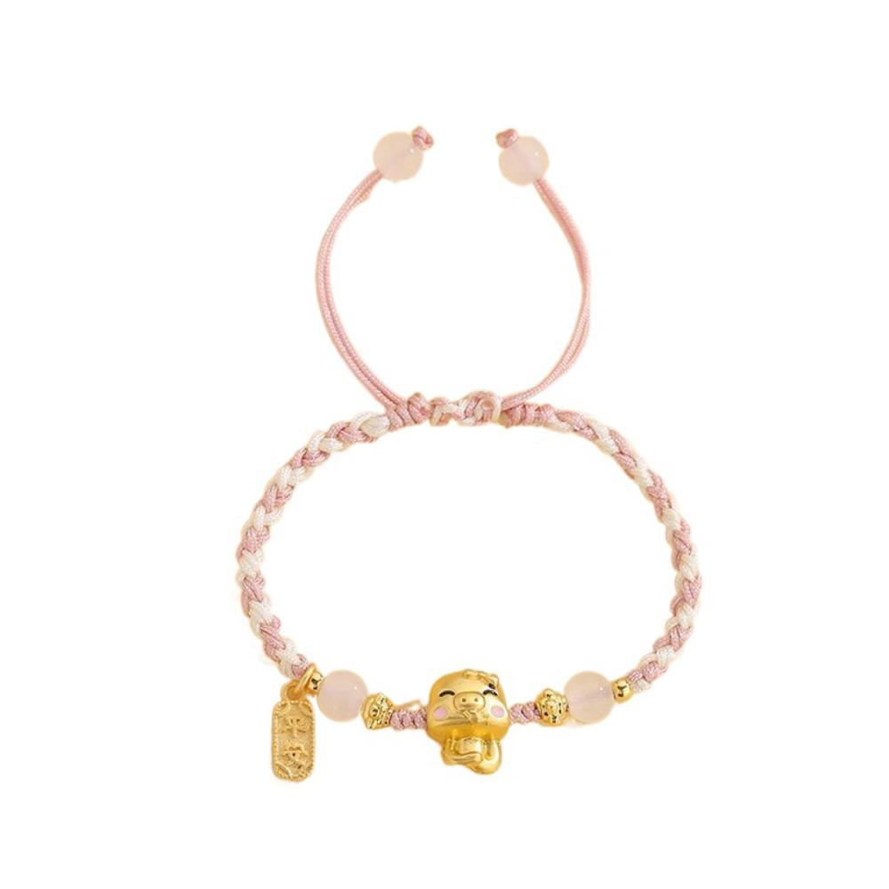 Cartoon Snake Animal Bracelet Chinese Style Braided Hand Rope Fashion Snake Year Bracelet  New Year