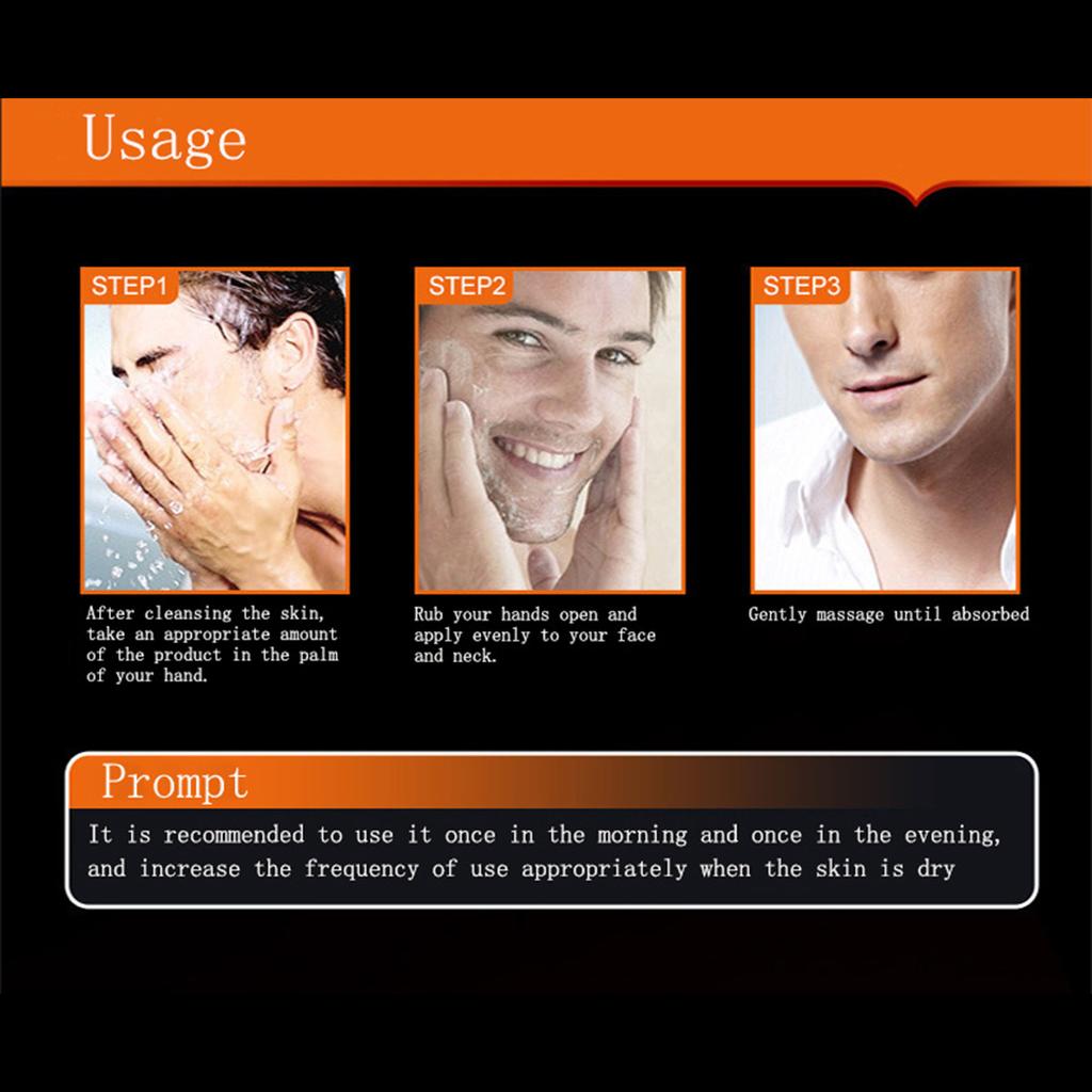 Crema Facial para Hombre Control de Grasa e Hidratante Hidratante Antiedad Suaviza Arrugas Reduce Poros Blanqueadora Cuidado de la Piel Facial para Hombre