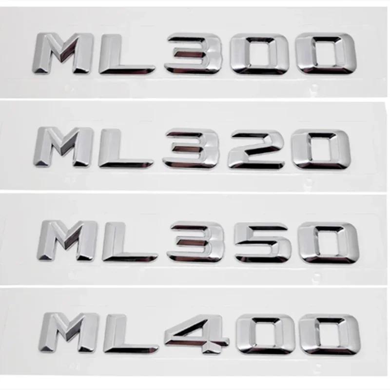 3D ABS Car Rear Trunk Sticker Tail Letter Badge Emblem for Mercedes Benz Style ML55 ML63 ML250 ML300 ML320 ML350 ML400 ML430