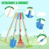 Hardwood Handle Small Garden Rake Kit Kid-Friendly Design Kids Rake Set  Safe for Kids