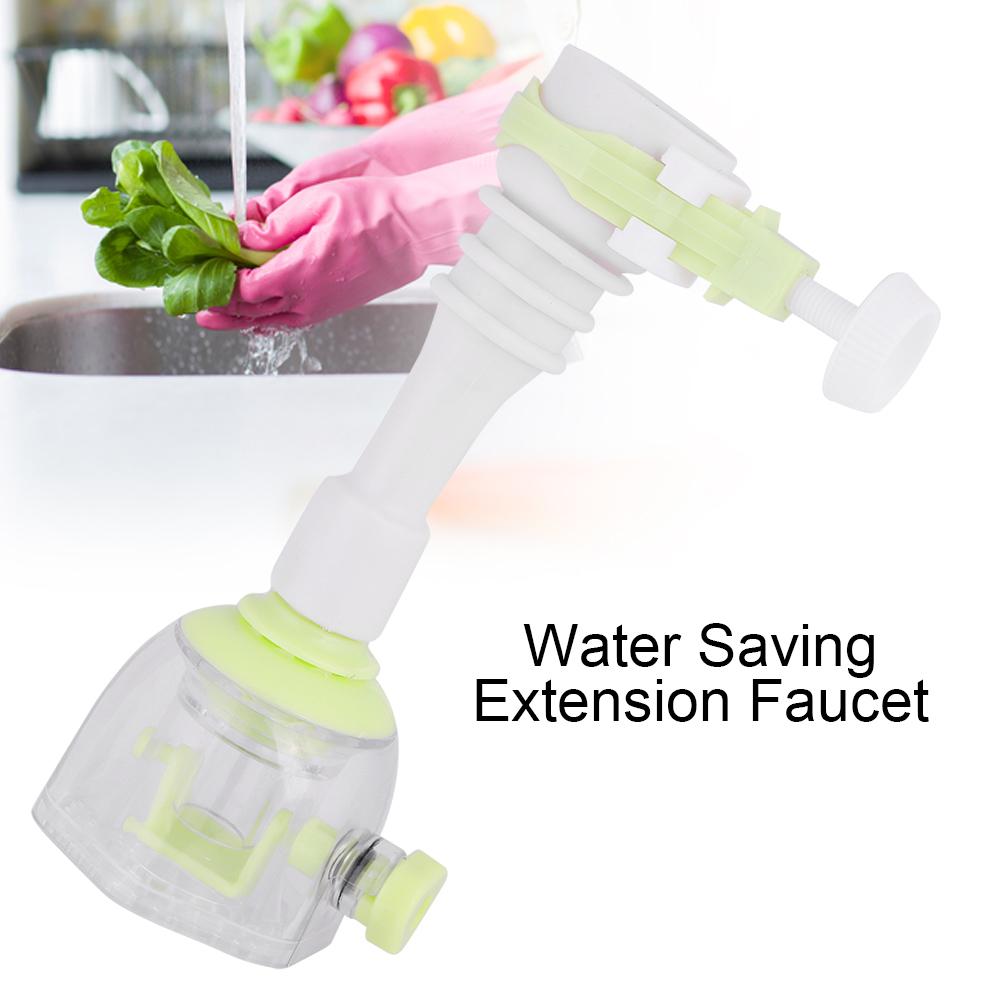 Movable Water Saving Extension Faucet Splash proof Kitchen Valve Spray Green 13cm