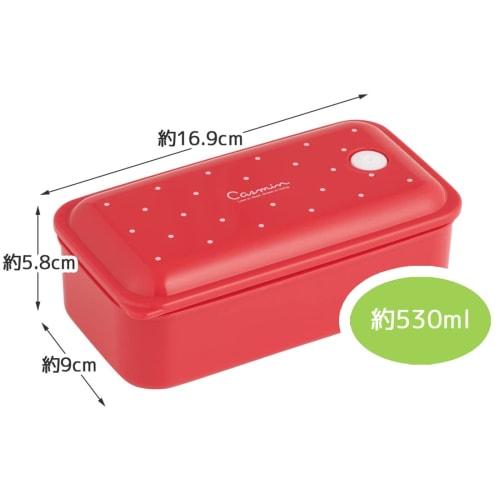 Skater Lunch Box, Antibacterial, Fluffy, Packing, Integrated, 1 Tier, 530ml, Casmin Red, PAL5AG-A