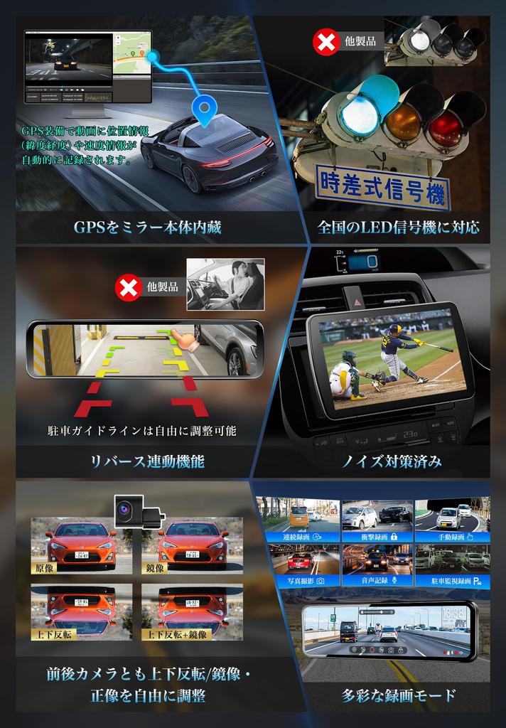 Neue 2K Dashcam in werkseitiger Qualität, automatische Helligkeitsregelung, digitales Innenraumdesign mit separatem Zoom für Parken, Fahrzeug- und Innenraum-Rückfahrkamera von URVOLAX