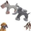 2 Stück Plüsch Hund Kauspielzeug Quietschende Stofftiere Hundespielzeug Leinenstoff Niedliches Tier Welpen Zahnungsspielzeug für Alle Rassen Zerrspiel Hol- und Bringspiel