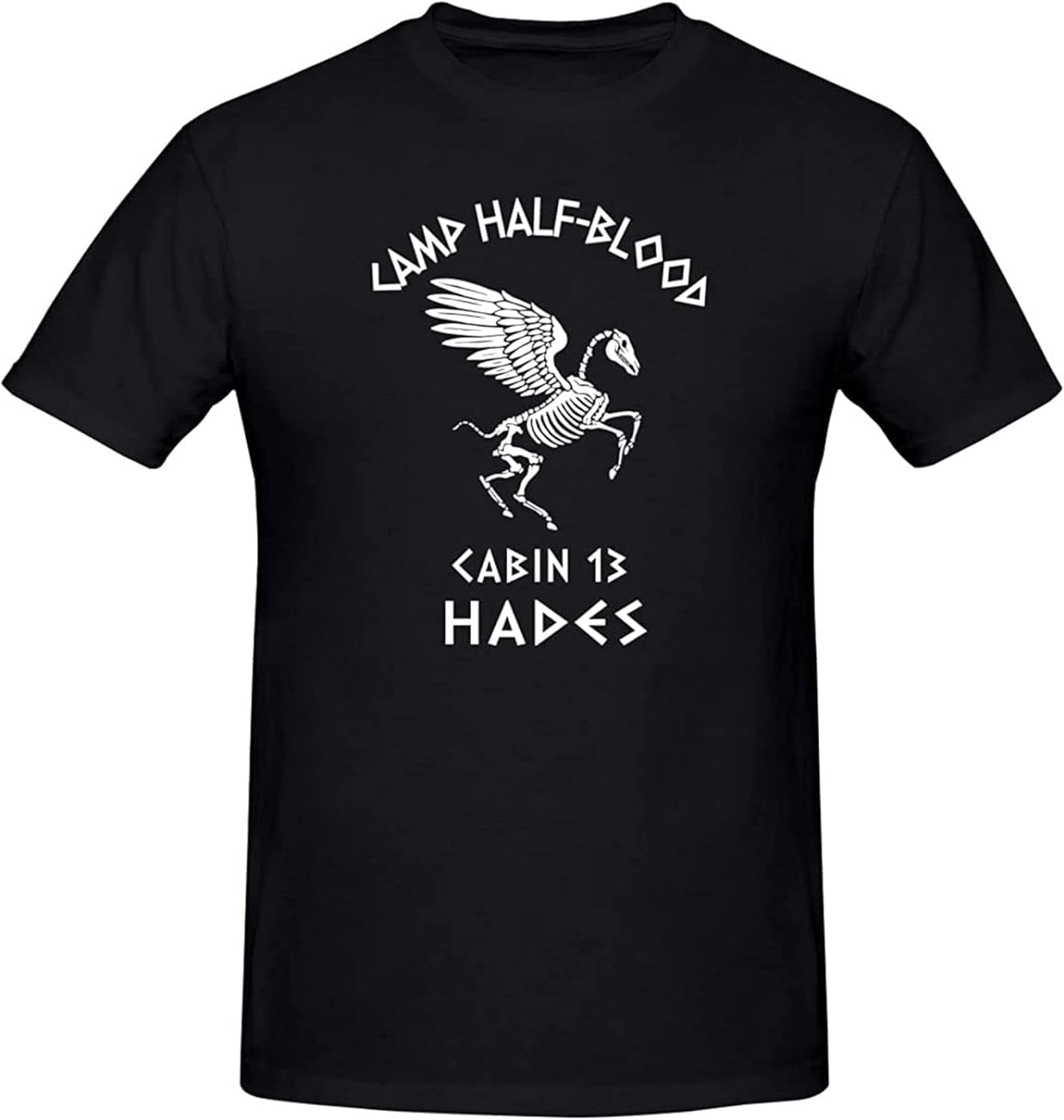 Cabin 13 Camp Half Blood Skeleton Hades Percy Jackson Olympians Shirt T-Shirt Tee Style 3XL чёрный