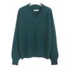 V-neck Sweater Women's Pullover Lantern Sleeves Loose Fashion Knitted Bottoming Shirt Autumn and Winter