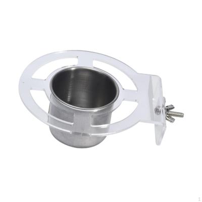 Vogelfutter Schale Tassen Papagei Futter Napf Käfig Edelstahl mit Klemme Halter Haustier