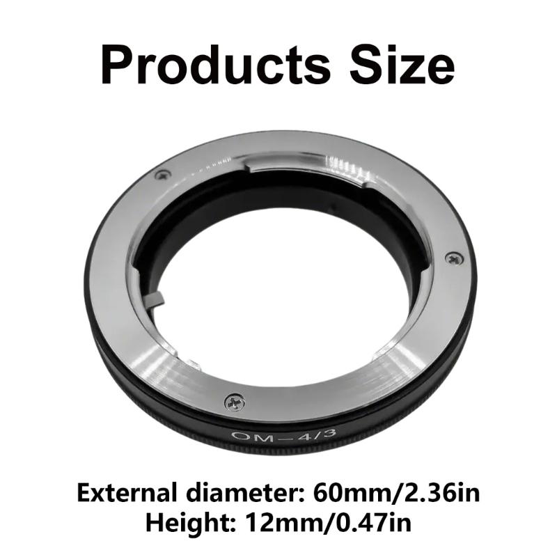 Aluminum Alloy OM to 4/3 Adapter Rings for OM Mount Lens and DSLR Cameras Support Manual Focusing