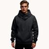 Men's Fashion Solid Color Long Sleeved Hooded Pullover With Pockets Casual Sweatshirt Top