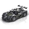 Non-Toxic New Technical Black Race Car Building Blocks Toy Creative Assembly Bricks Educational Stem Puzzle Kids Birthday Christmas Gifts