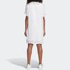 Adidas Originals Casual Fashion American Vintage Breathable Long Short Sleeve Dress Women dresses White CZ8333