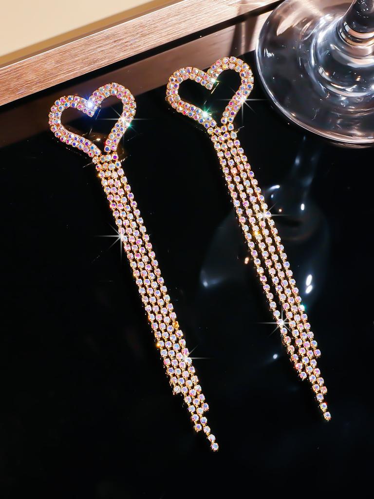 Delicate Long Fringed Love Earrings