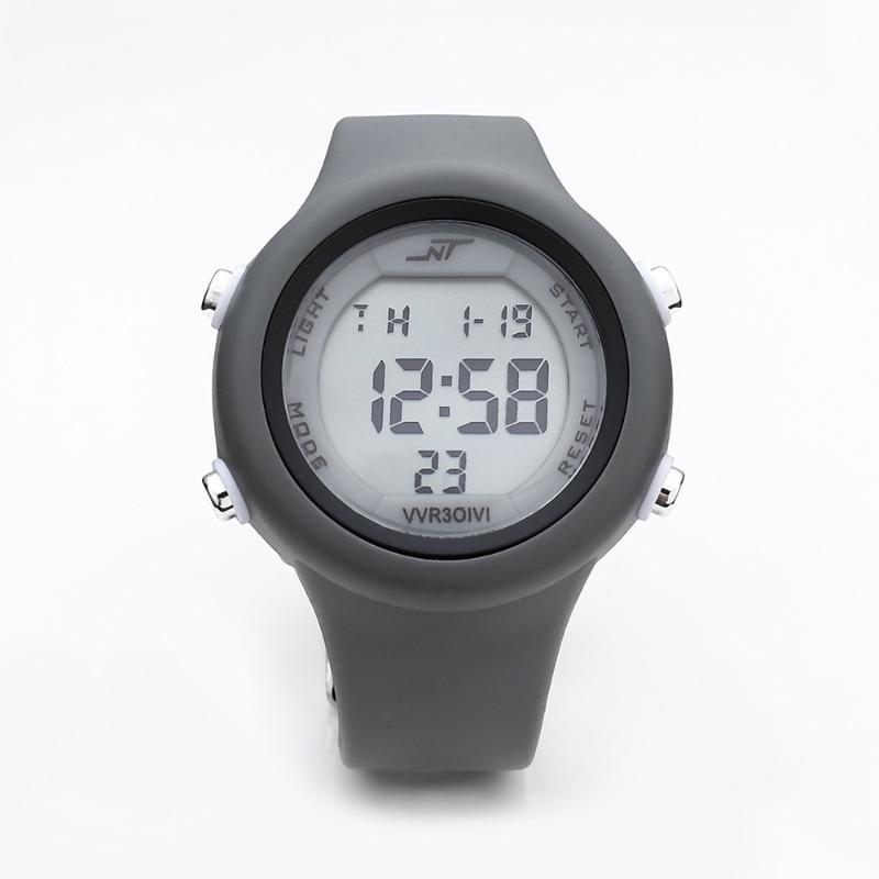 Electronic children's test watch - digital luminous large dial fashionable simple round chronograph