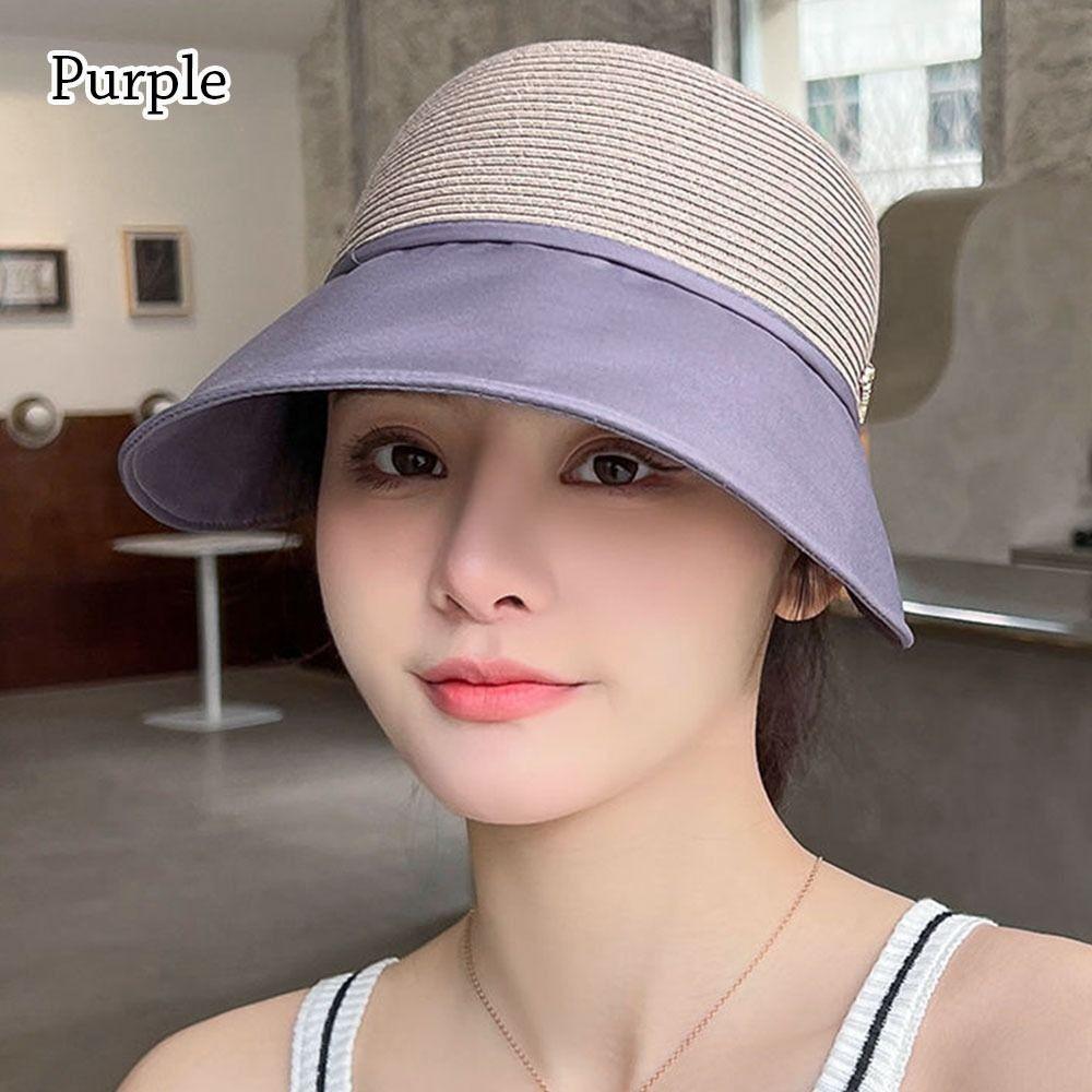 

Летняя повседневная складная широкополая шляпа-ведро с защитой от ультрафиолета, пляжная кепка, кепка рыбака фиолетовый