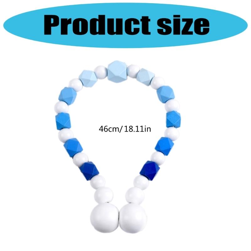 2Pcs No Tool Installation Curtain Holders Gradient Wooden Beads Magnetic Window Drapery Tiebacks Holdbacks Home Upgrades