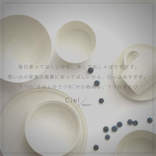 Aito Seisakusho "Ciel" Medium Bowl with Lid, Microwave-Safe, Canister, Approx. 14cm Diameter x 7cm Deep, White, Storage Container, Mino Ware, Made in