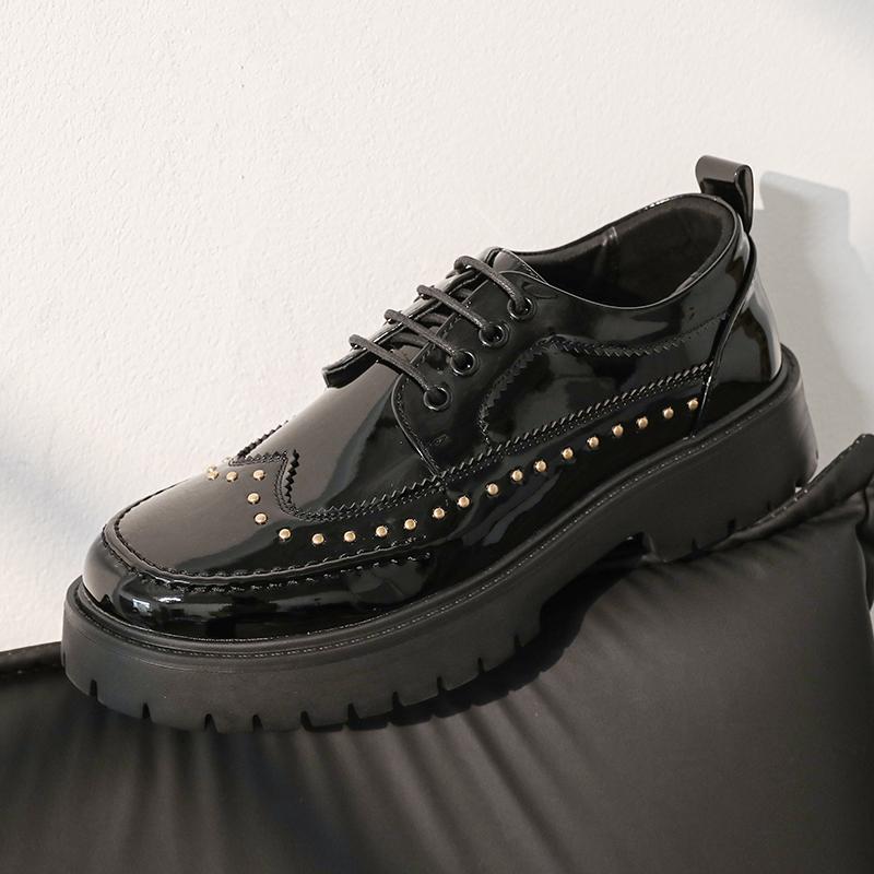 Fashion Classic Mens Casual Shoes PU Leather Lace-Up Oxford Shoes Street Style Male Sneakers Fashion Formal Dress Footwear Derby Shoes